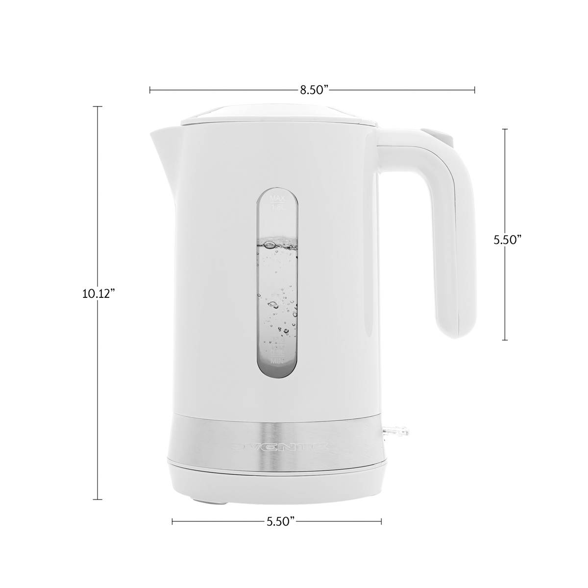 Ovente 1.8 Liter Electric Kettle W/ ProntoFill(tm) Lid - White