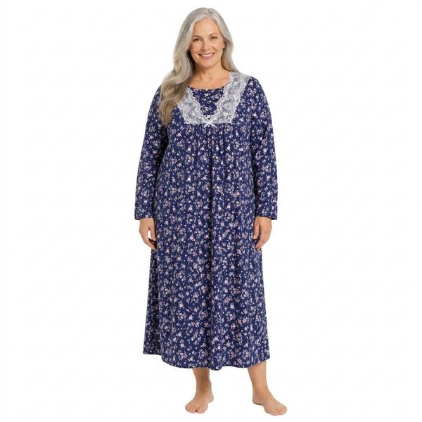 Plus Size Elizabeth & Nicole Lace Floral Waltz Nightgown