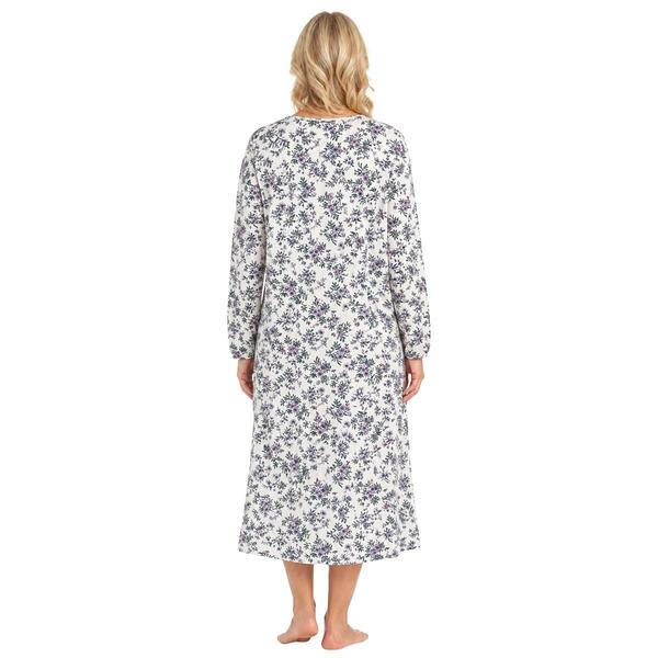 Womens Elizabeth & Nicole Lace Pleat Floral Nightgown alternate view