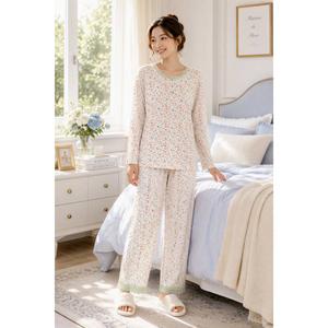Womens Elizabeth & Nicole Floral Henley Pajama Set