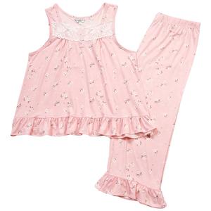 Womens Elizabeth & Nicole Sleeveless Floral Ruffle Tank Set alternate view