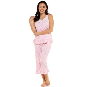 Womens Elizabeth & Nicole Sleeveless Floral Ruffle Tank Set