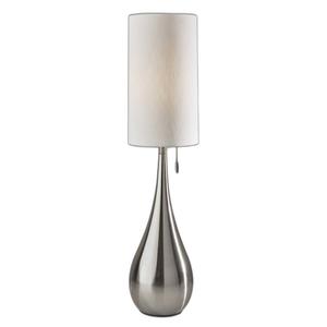 HomeRoots 35in. Brushed Steel Metal Teardrop Table Lamp