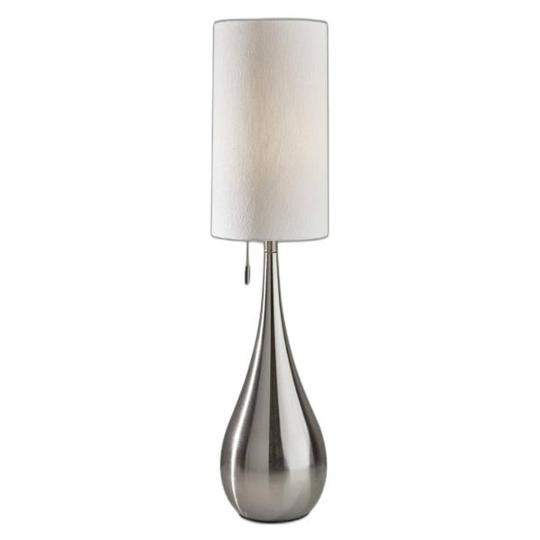 HomeRoots 35in. Brushed Steel Metal Teardrop Table Lamp alternate view