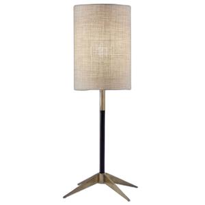 HomeRoots 27in. Antiqued Brass Metal Table Lamp