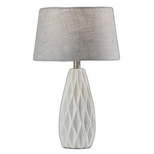 HomeRoots 23in. White Ceramic Bedside Table Lamps - Set of Two