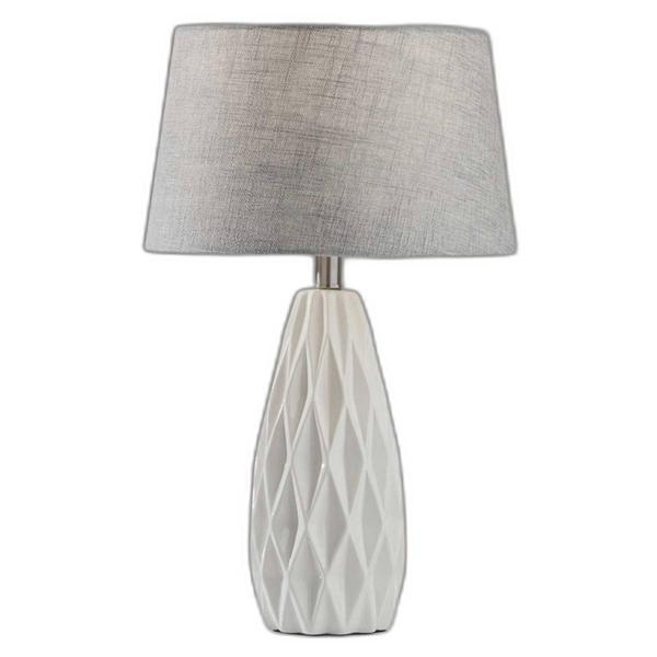 HomeRoots 23in. White Ceramic Bedside Table Lamps - Set of Two alternate view