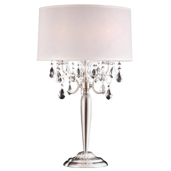 HomeRoots 29in. Chandelier Faux Crystal Table Lamp alternate view