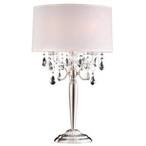 HomeRoots 29in. Chandelier Faux Crystal Table Lamp alternate view
