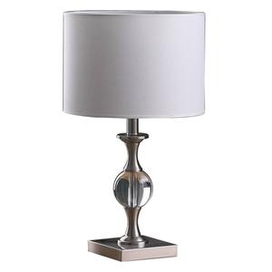 HomeRoots 20in. Silver Bedside Table Lamp