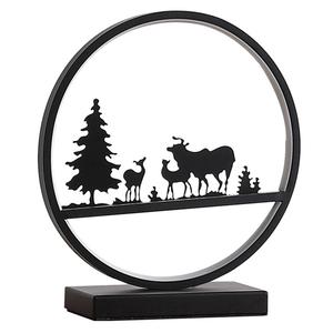 HomeRoots 13in. Black Bedside LED Table Lamp