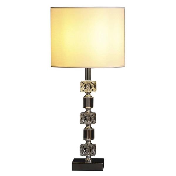 HomeRoots 20in. Silver Bedside Table Lamp