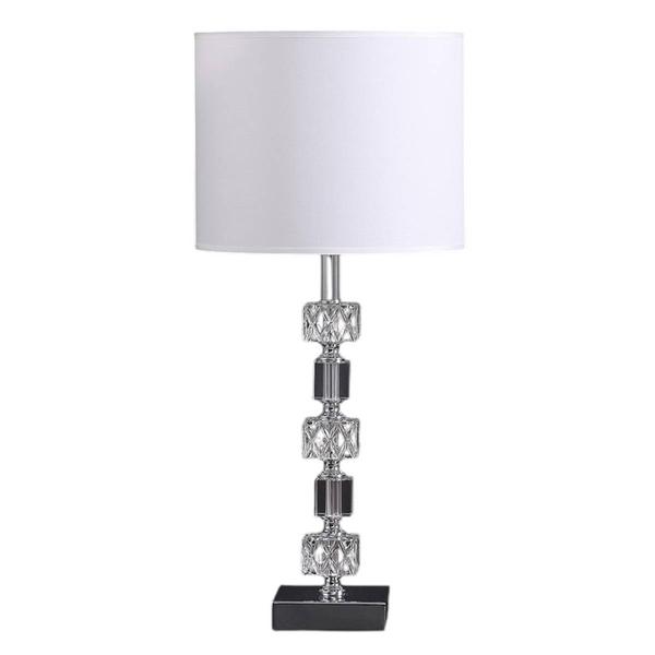 HomeRoots 20in. Silver Bedside Table Lamp alternate view