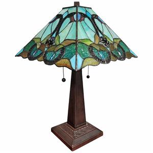 HomeRoots 23in. Mosaic Glass Two Light Table Lamp alternate view