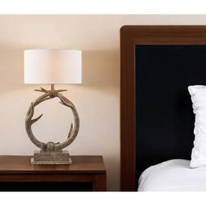HomeRoots 27in. Brown Rustic Faux Antlers Table Lamp alternate view