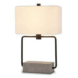 HomeRoots 22in. Grey and Black Mod Table Lamp alternate view