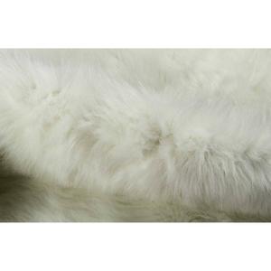9th & Pike(R) Super Soft Off White Faux Hide Area Rug alternate view