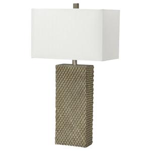 9th & Pike(R) 29in. Golden Waffle Table Lamp