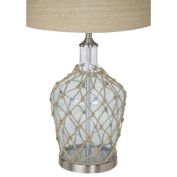9th & Pike(R) 28in. Beige Shade Silver Metal Table Lamp alternate view