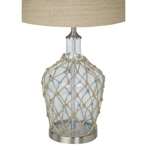 9th & Pike(R) 28in. Beige Shade Silver Metal Table Lamp alternate view