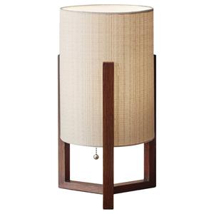 9th & Pike(R) 17in. Natural Shade Solid Wood Table Lamp