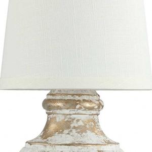 9th & Pike(R) 12in. Gold & White Table Lamp alternate view