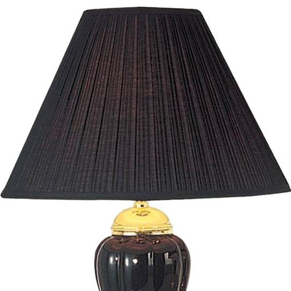 9th & Pike(R) 27in. Black Empire Shade Ceramic Urn Table Lamp alternate view