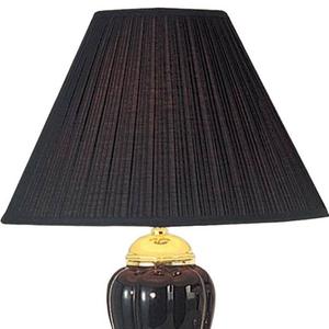 9th & Pike(R) 27in. Black Empire Shade Ceramic Urn Table Lamp alternate view