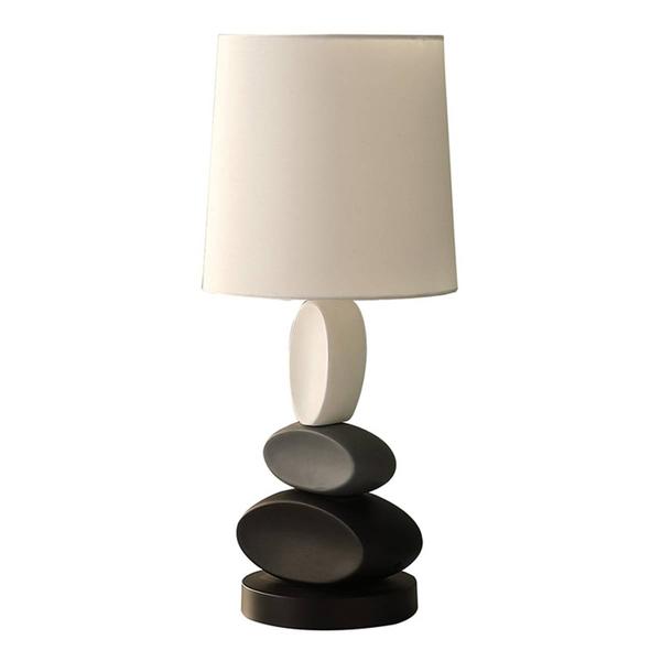 9th & Pike(R) 19in. Geo Stone Stack Metal Table Lamp alternate view