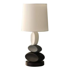 9th & Pike(R) 19in. Geo Stone Stack Metal Table Lamp alternate view