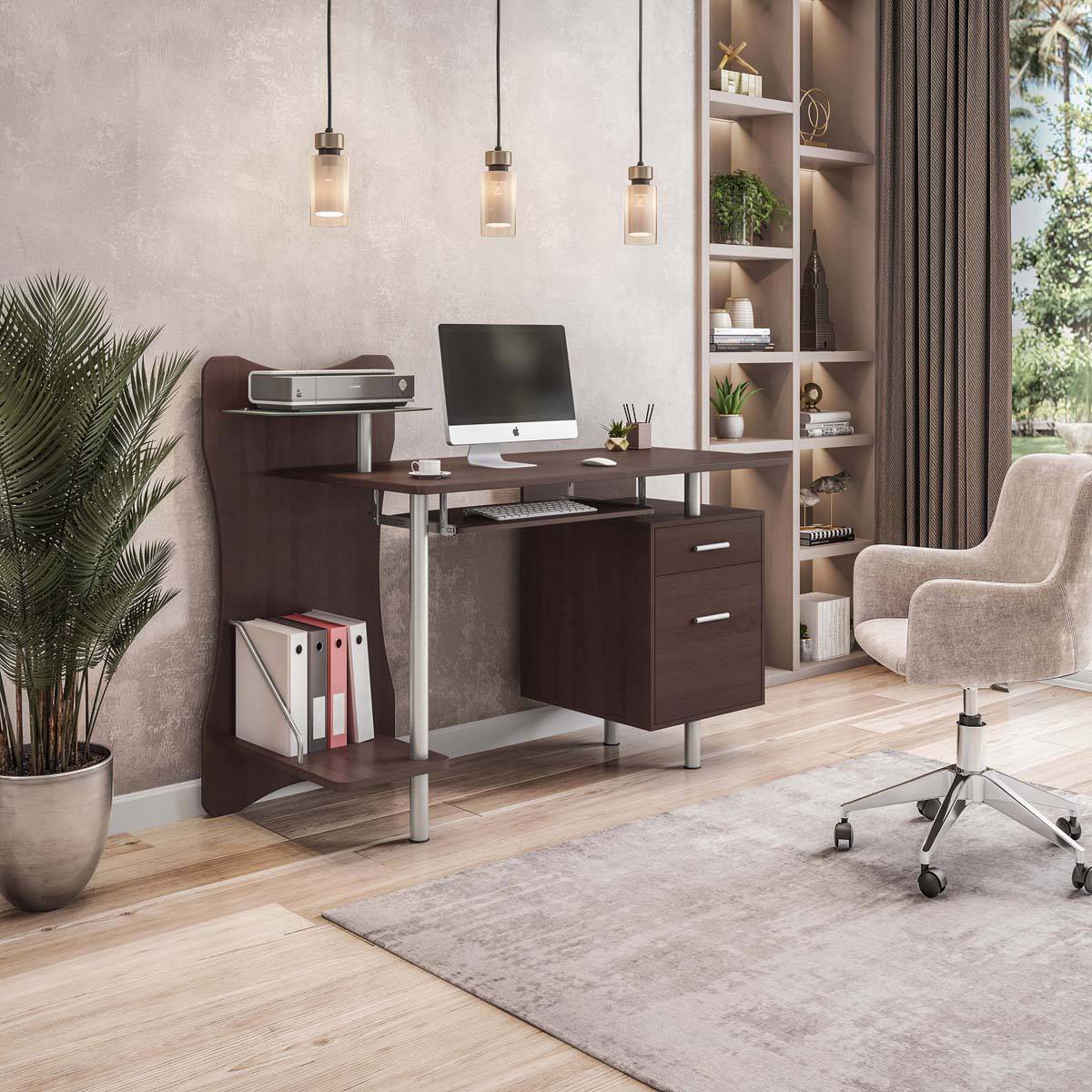 Techni Mobili Stylish Computer Desk W/ Storage