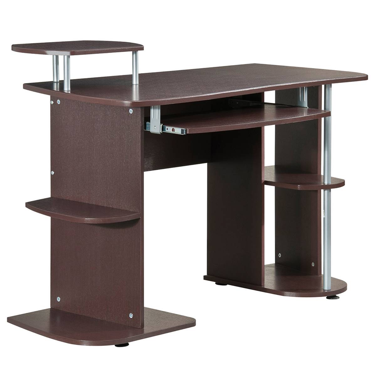 Techni Mobili Complete Computer Workstation Desk W/ Shelves