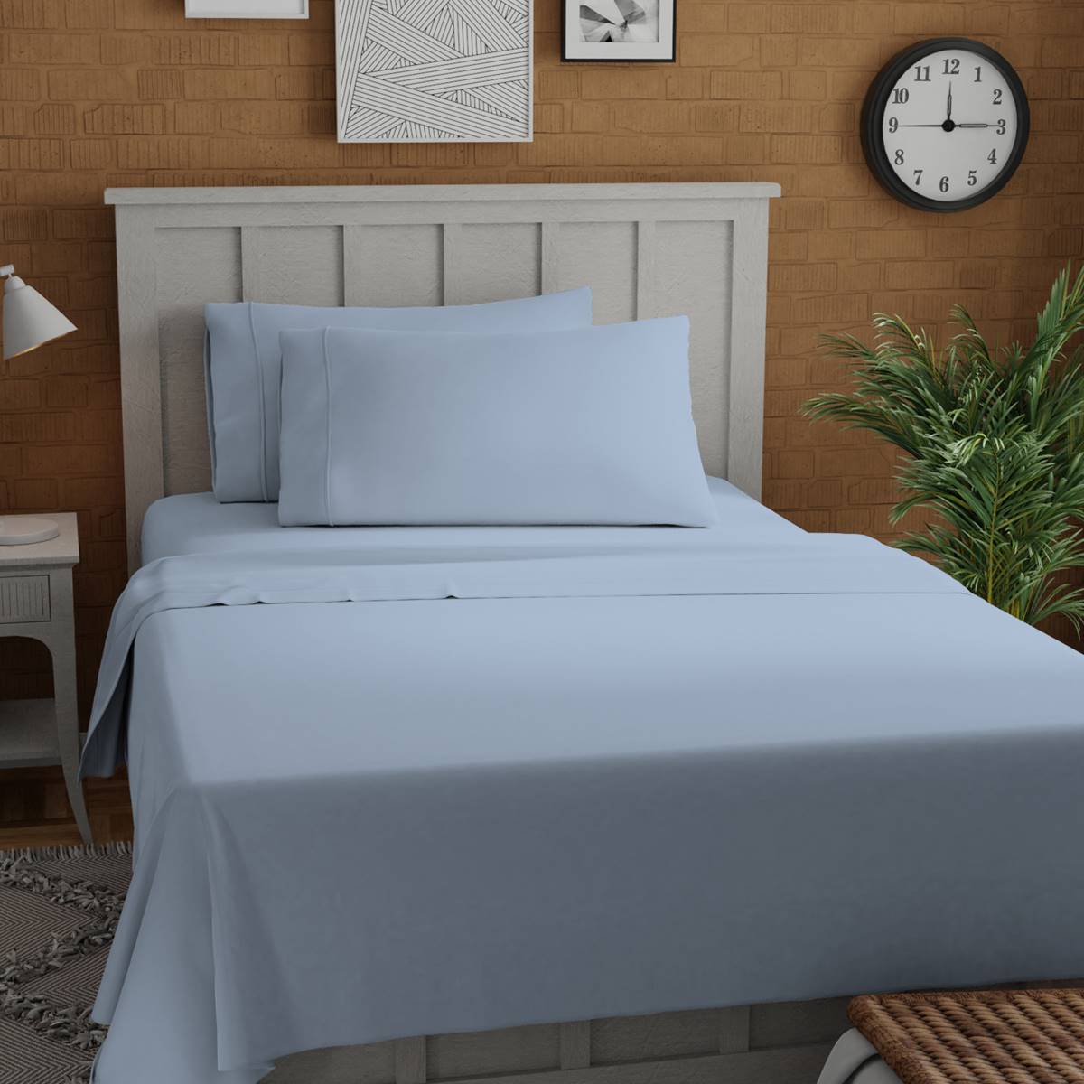 Purity Home Light Weight Organic Cotton Percale Sheet Set