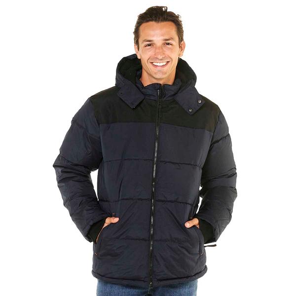 Mens Axcent Color Block Puffer Coat