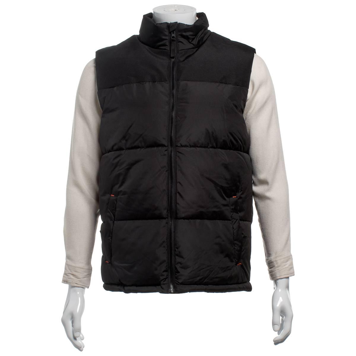 Mens Axcent Full Front Zipper Solid Vest - Boscov's