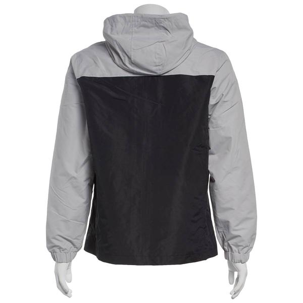 Mens Axcent Color Block Windbreaker - Light Grey/Black alternate view