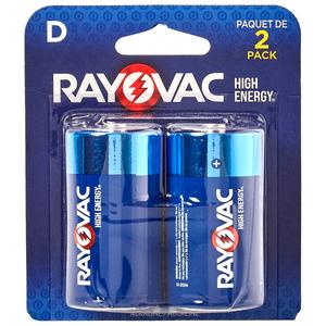 Rayovac(R) 2pk. D Batteries