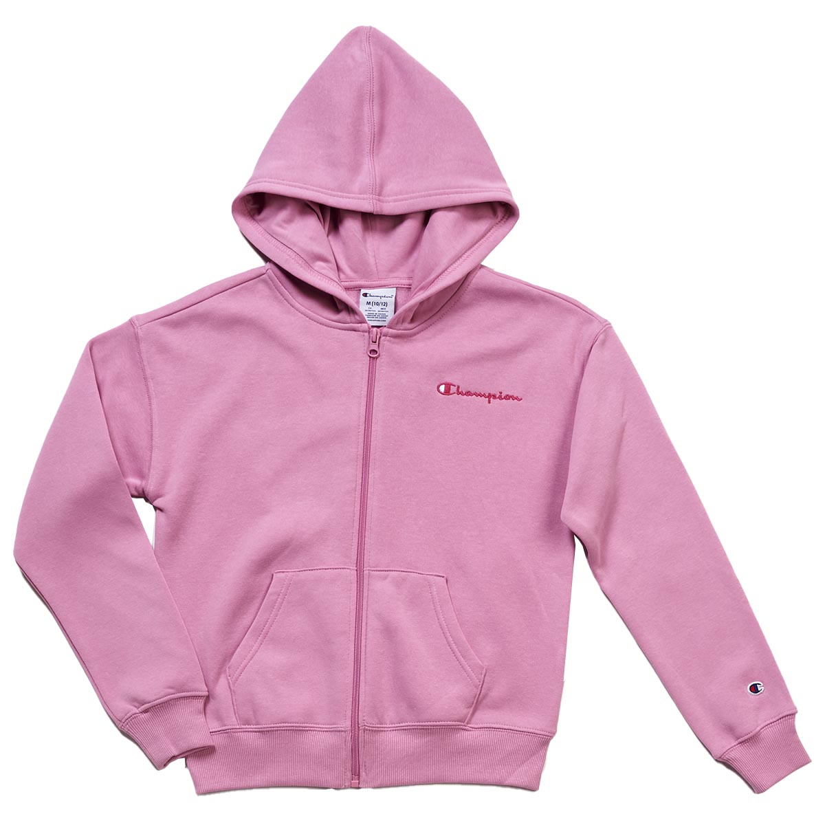 Girls (7-16) Champion(R) Solid Embroidered Full Zip Hoodie Jacket