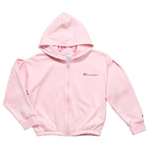 Girls (7-16) Champion(R) Flocked Logo Fleece Lined Zip Up Hoodie alternate view