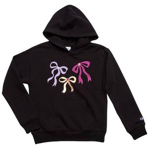Girls (7-16) Champion(R) Bow Graphics Fleece Lined Pullover Hoodie alternate view