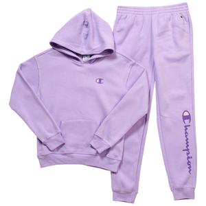 Girls(7-16) Champion(R) Front & Back Logo Hoodie w/ Joggers Set alternate view