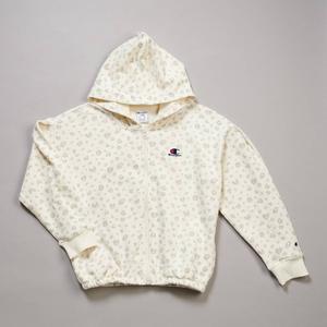 Girls (7-16) Champion(R) Long Sleeve Zip Up Leopard Hoodie