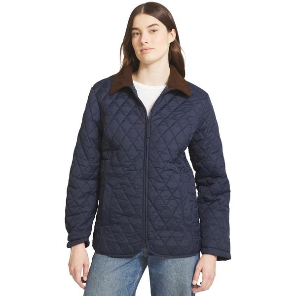 Womens LANDS END(R) Corduroy Collar Zip-Front Quilted Jacket alternate view