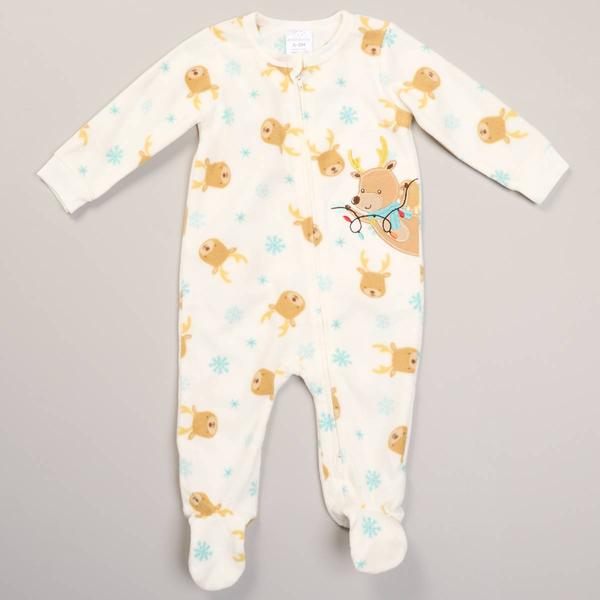 Baby Unisex (NB-9M) Koala Baby Reindeer Microfleece Sleep & Play