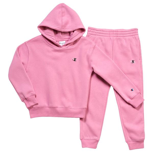 Girls (4-6x) Champion(R) 2pc. Chrome Logo Hoodie & Jogger Set