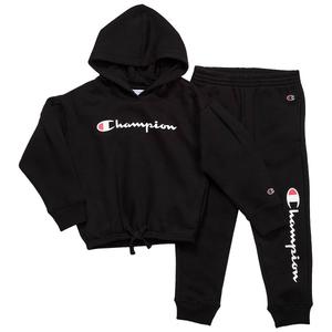 Girls (4-6x) Champion(R) Logo Pull Over Hoodie & Joggers Set alternate view