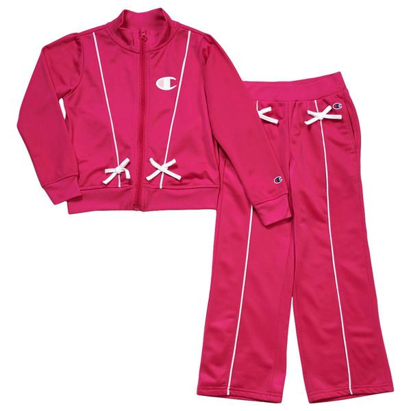 Girls (4-6x) Champion(R) Full Zip Bows Tricot Set