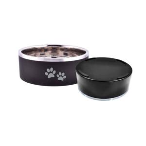 Indipets Insulated Bowl w/ Paw Prints alternate view