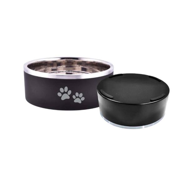 Indipets Insulated Bowl w/ Paw Prints alternate view