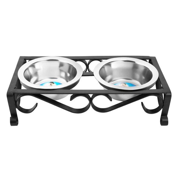Indipets Wrought Iron Elevated Pet Bowls alternate view